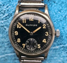 WWII Glycine DH German Military Watch – Original 1940s Wehrmacht Issue – AS 1130