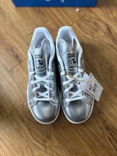 Adidas Disney x Stan Smith Silver Trainers UK 2.5 Mickey Mouse 100 Originals