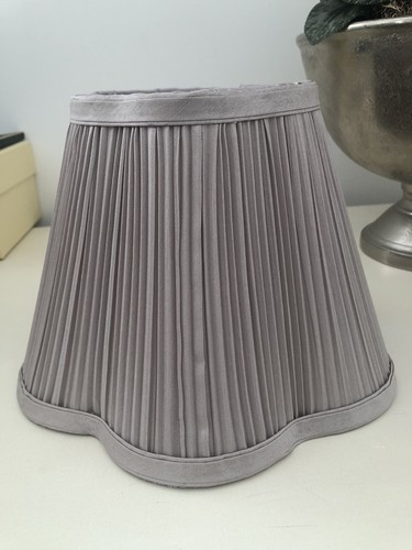 Taupe scalloped faux silk - taupe,