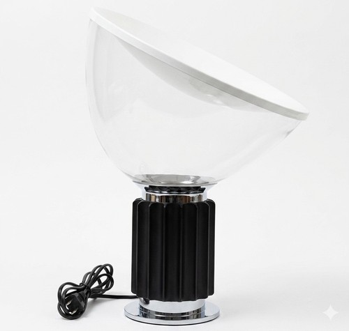 Luxury glass table - glass, lamp