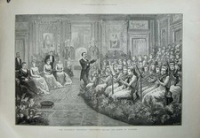 Old Antique Print 1890