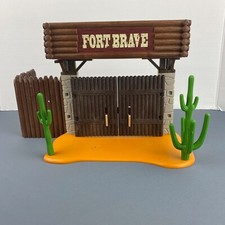 Playmobil Entrance and Walled Section from Fort Brave Set 5245 Cowboys Western