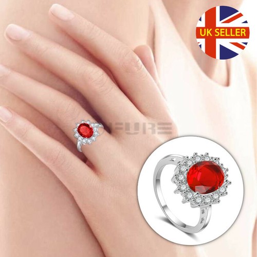 Ladies sizes oval cut red - ladies,