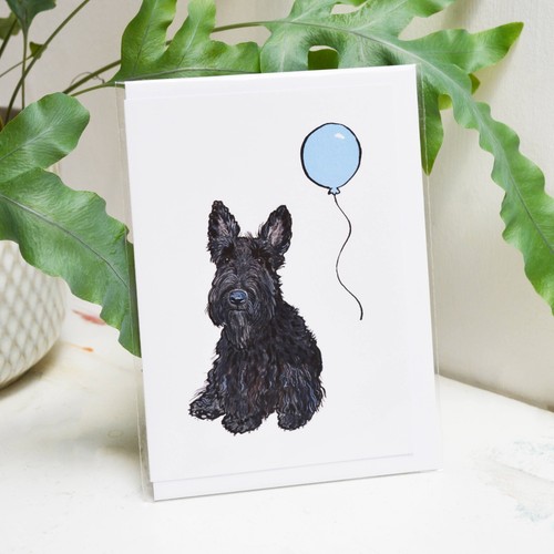 Scottish terrier birthday card - scottish,