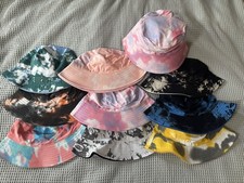 Joblot 10x  Tie Dye Bucket Hats - Reversible - Mixed - Festival Y2K  Style