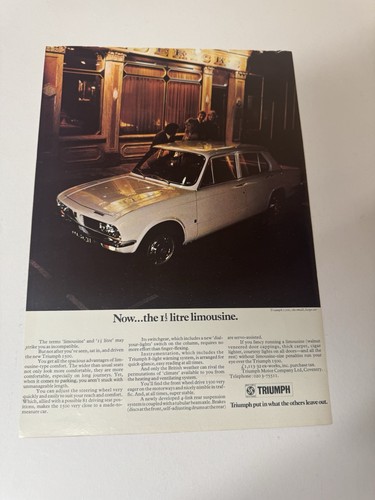 Original vintage 1971 triumph - original,