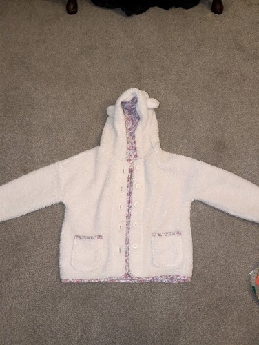 Girls white sherpa - white,
