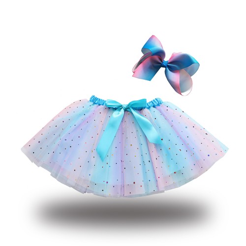 Girls kids bow rainbow tutu - girls,