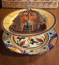 Lovely Unique Vintage Plated Hand Crafted Two Tiered Cake Stand