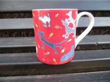 Ceramic Mug Abstract Cubist Cats & Mice Artwork by Tomas Porras Montiel 