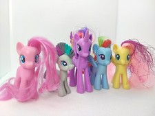 4X My Little Pony Hasbro Figure- Rainbow Dash Fluttershy Tinsel Pinkie Pie Spark