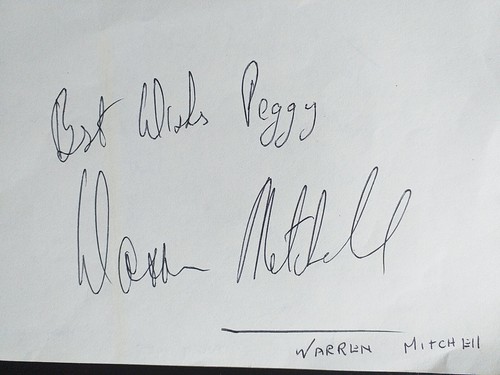 Warren mitchell signed - mitchell,