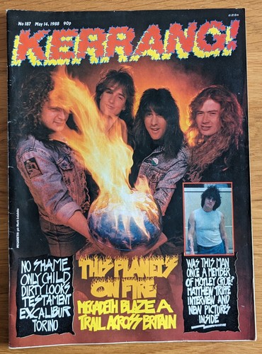 Megadeth kerrang issue 187 - kerrang!,