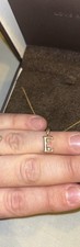 10K Gold E Initial Pendant