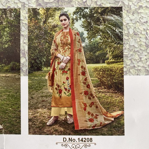 Unstitched beige shalwar - unstitched,