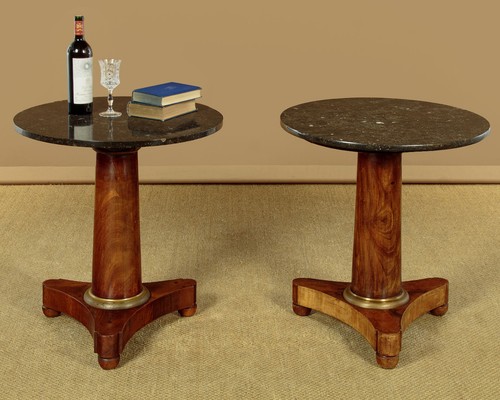 Pair french marble top - pair,