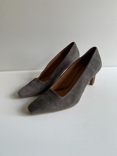 Jigsaw grey suede court shoes