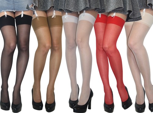 Suspender stockings plain new - stockings,