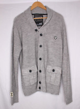 Dissident Outlaw Division Grey Knitted Cardigan Size Medium