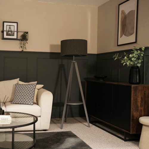 Grey floor lamp standard - grey,