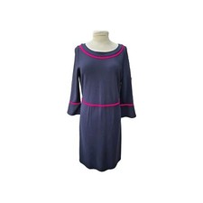 Laura Ashley Navy Pink Dress Size 10 Ascot Races Wedding