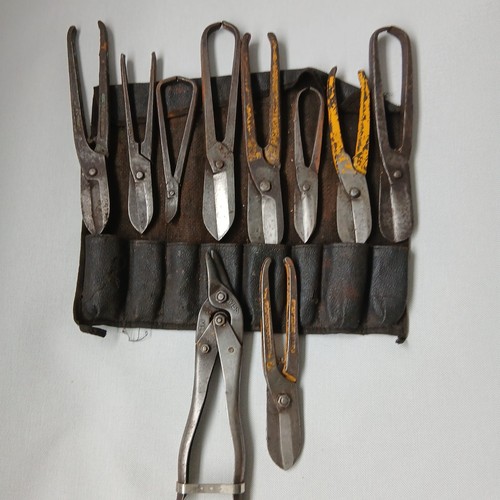 Vintage tin snips sheet metal - snips,