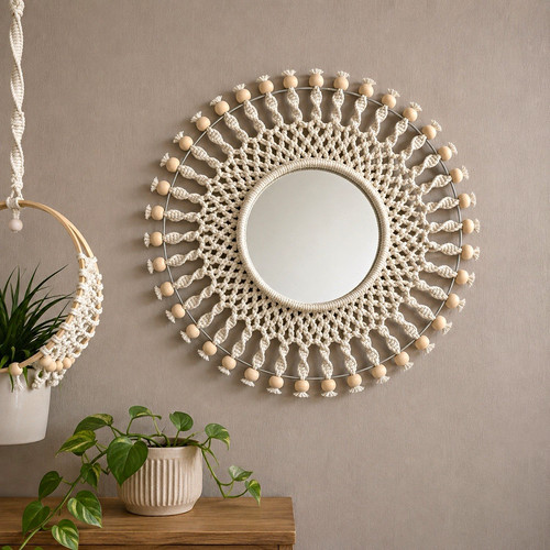 Round macrame wall - round,
