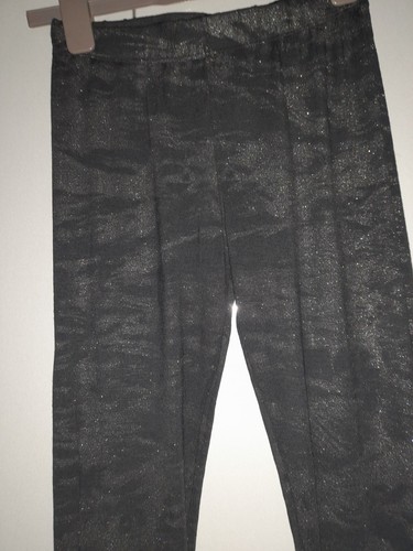 Black grey shimmer leggings - black,