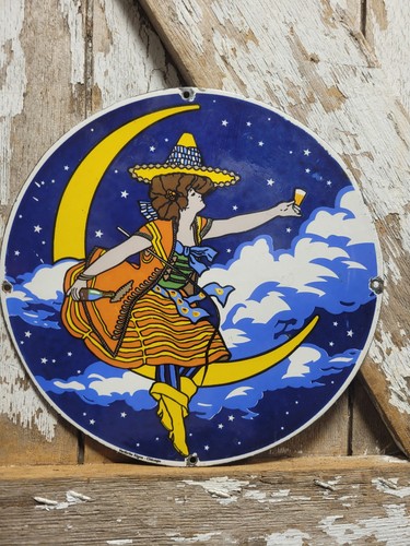Vintage miller porcelain sign - miller,