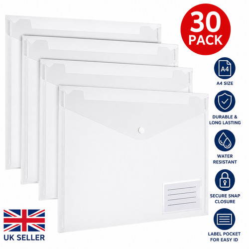 Plastic document wallets - a4,