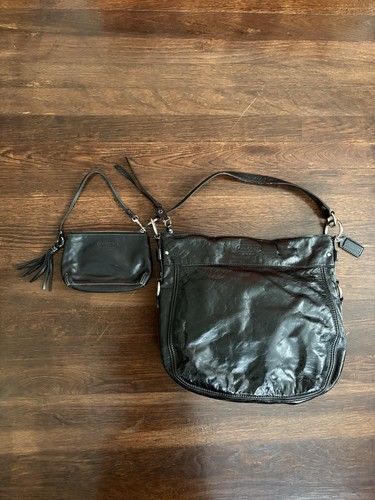 Black coach hobo patent - black,
