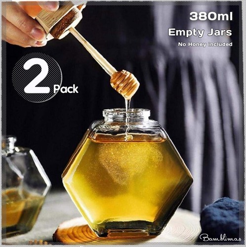 Pack hexagonal glass honey - 2,