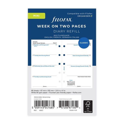 Filofax mini 2027 diary - filofax,