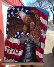 Vintage American Legend Rug Bicentennial Flag 1776-1976 Eagle Bell US Patriotic