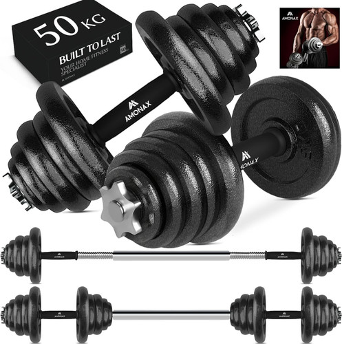 Cast iron barbell set - cast, 20kg