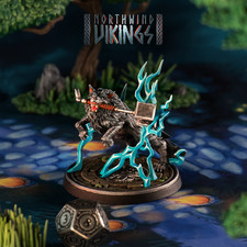 Nordic Wolf | Dungeons and Dragons 28-32mm D&D Tabletop Familiar Miniatures