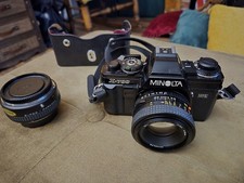 Minolta X-700 Late Model SLR Film Camera w/ MD ROKKOR 50mm F1.7 Lens + converter