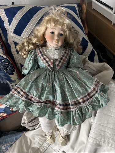 Porcelain girl doll - porcelain,