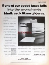 RANK XEROX 7033 Coded Office Fax Machines ADVERT Vintage 1991 Print Ad E04/23