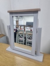 BNIB Dressing Table Mirror Light Grey Cotswold Company Solid Wood & Oak Home