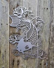 KOI CARP FISH STEEL WALL ART