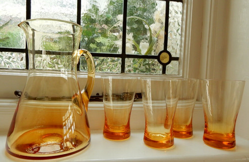 Whitefriars glass jug - whitefriars, &
