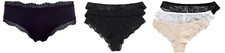 Ex Major High Street Womens Ladies 3 Pair Pack BRAZILIAN Knickers Size 6-14