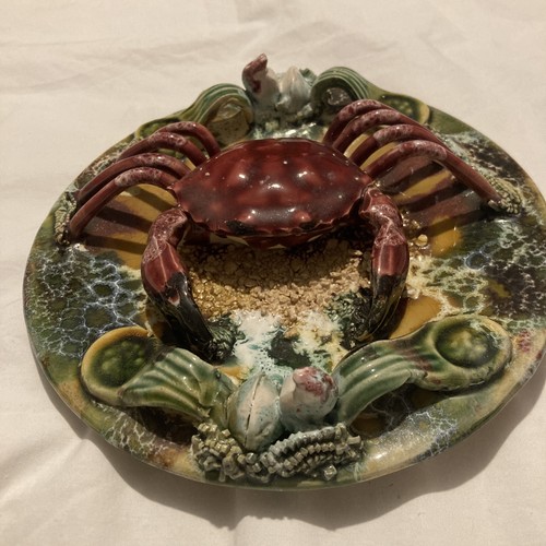 Ceramic crab seaweed shell - seaweed,