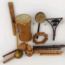  Flute Drum Rattle Rainstick