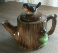 Bob Hersey Pots of Fun "Treepot" Collectable Novelty Tree & Robin Teapot
