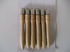 SET OF x  6  WOOD / CHROME  BREAD PUNCHES 