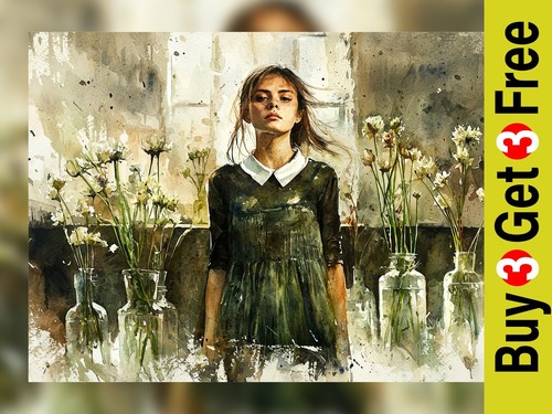 Elegant floral woman - elegant,