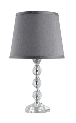 Silver table lamp - with, glass