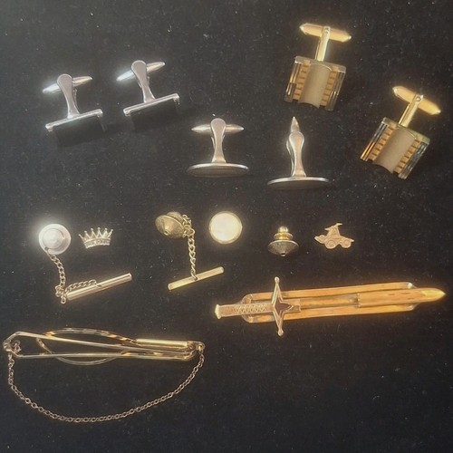 Bundle cufflinks tie pins - of,